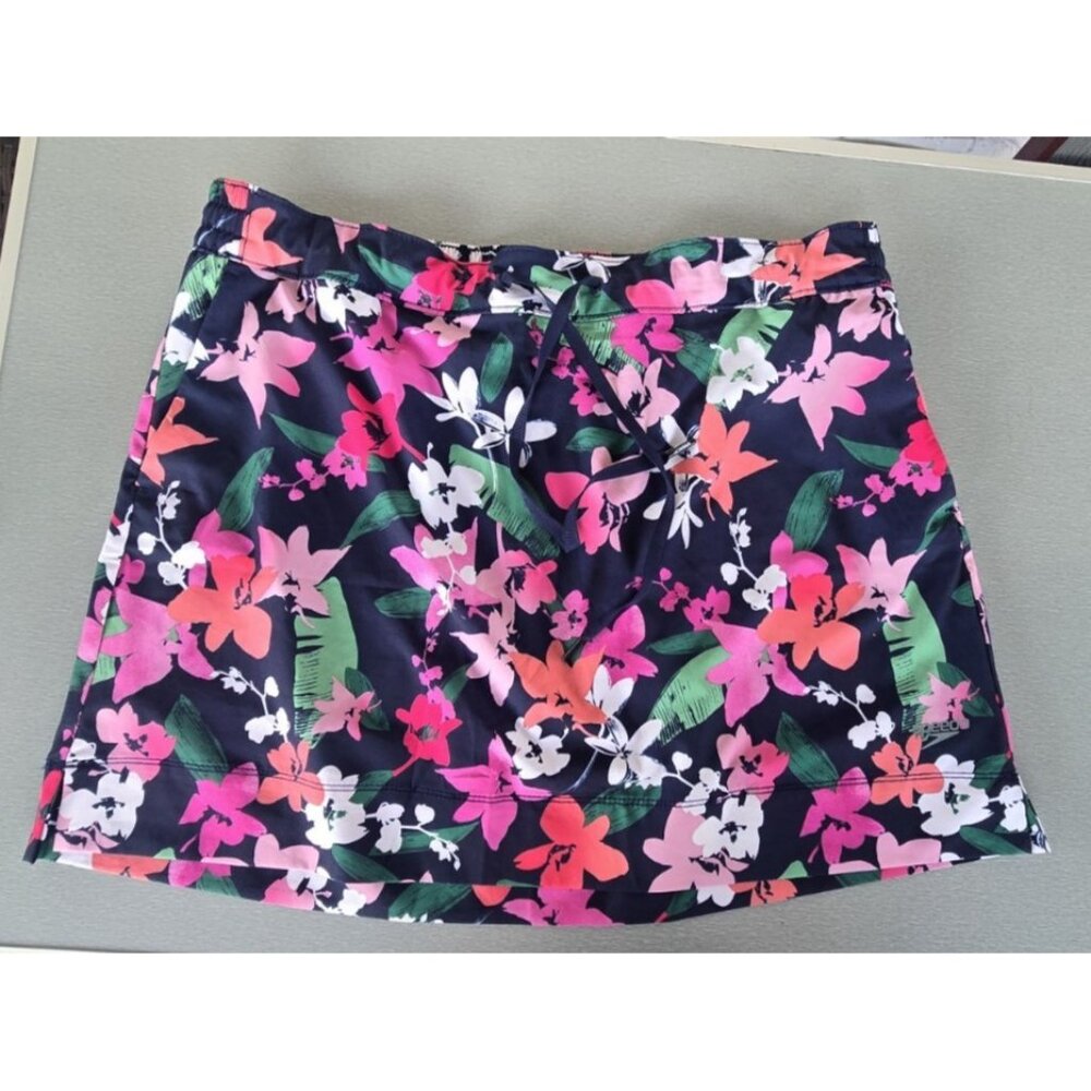 Speedo Women's Swim Skort Floral Size XL Black Floral - Picture 2 of 12